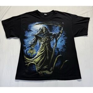 Grim Reaper Graphic T Shirt Black XL Gothic Horror Death Skull Tee